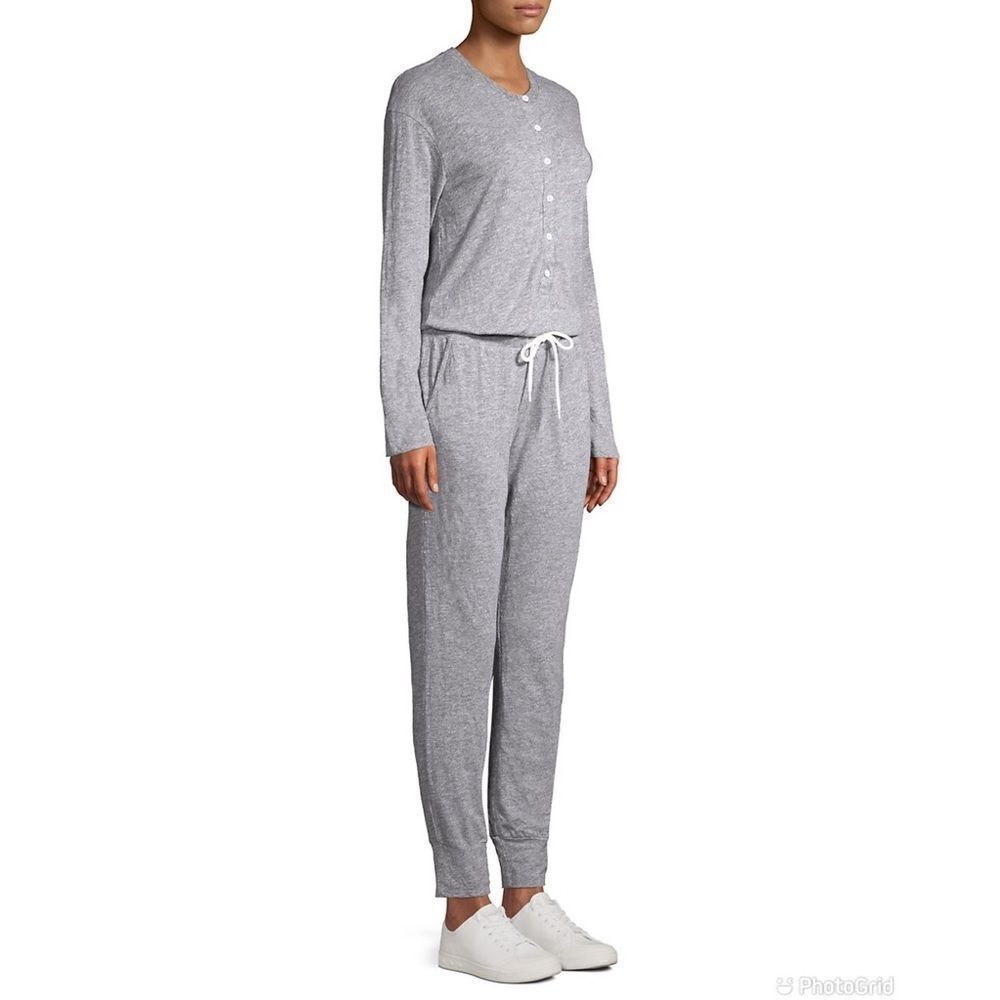 Monrow Henley Drawstring Jumpsuit - Picture 2 of 11
